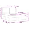 vidaXL Letto a molle con materasso Crema 180 x 200 cm Tessuto