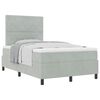 vidaXL Letto a molle con materasso Grigio chiaro 120 x 190 cm Tessuto