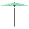 vidaXL Ombrellone da Giardino con Palo in Acciaio Verde 268x268x226 cm