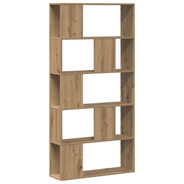 vidaXL Libreria 5 Piani Rovere Artigianale 80,5x23,5x162,5 Multistrato