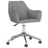 vidaXL Sedie da Pranzo Girevoli 4 pz Grigio Chiaro in Tessuto