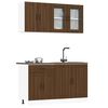 vidaXL Set Mobili da Cucina 4 pz Lucca Rovere Marrone in Truciolato