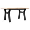 vidaXL Tavolino da Salotto Telaio a Y 80x50x40 cm Legno Pino e Acciaio