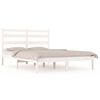 vidaXL Giroletto Bianco in Legno Massello di Pino 200x200 cm