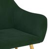 vidaXL Sedie da Pranzo 4 pz Verde Scuro in Velluto