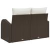 vidaXL Divano da giardino Marrone 124 x 62 x 69cm polyrattan
