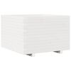 vidaXL Fioriera da Giardino Bianca 70x70x49,5cm Legno Massello di Pino