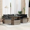 vidaXL Set Divano da Giardino con cuscino 6 pcs Grigio polyrattan