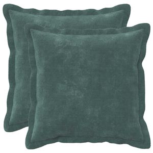vidaXL Federa 2 pcs HOUTEN Blu mare 35 x 35 cm Fleece in microfibra
