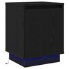 vidaXL Armadio da Notte Rovere Nero 39 x 34,5 x 50 cm