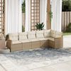 vidaXL Set Divano da Giardino 6 pz con Cuscini Beige in Polyrattan