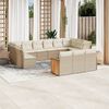 vidaXL Set Divano da Giardino 13 pz con Cuscini Beige in Polyrattan