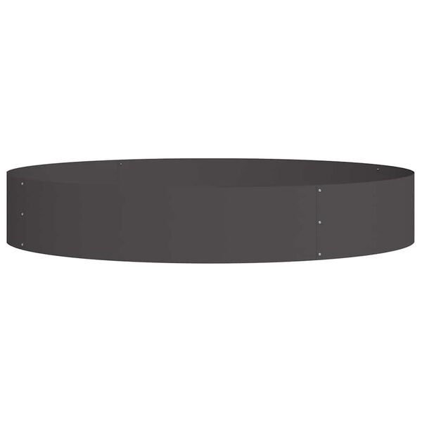 vidaXL Vaso da giardino Nero 120 x 120 x 20 cm