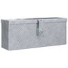 vidaXL Cassetta in Alluminio 48,5x14x20 cm Argento