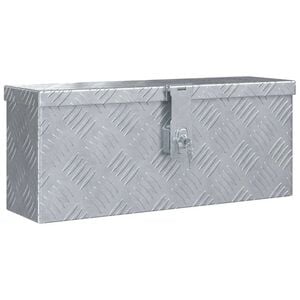 vidaXL Cassetta in Alluminio 48,5x14x20 cm Argento