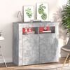 vidaXL Credenza con Luci LED Grigio Cemento 80x35x75 cm