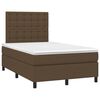 vidaXL Giroletto a Molle con Materasso Marrone Scuro 120x190cm Tessuto