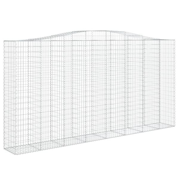 vidaXL Cesti Gabbioni ad Arco 8 pz 400x50x200/220 cm Ferro Zincato