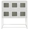 vidaXL Credenza Bianca 100,5x39x107 cm in Acciaio Laminato a Freddo