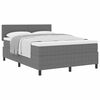 vidaXL Letto a molle Grigio chiaro e bianco 193 x 144 x 88 cm