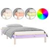 vidaXL Giroletto con LED 75x190 cm Small Single in Legno Massello