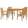 vidaXL Set da Pranzo per Giardino 5 pz in Legno Massello di Teak