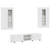 vidaXL Set mobile TV con porta FLORIN 3 pcs Bianco Legno multistrato