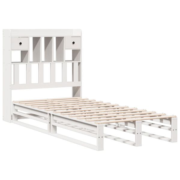 vidaXL Letto con Libreria senza Materasso 75x190 cm in Legno Pino