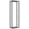 vidaXL Rastrelliera per Legna da Ardere Nera 50x20x150 cm in Acciaio
