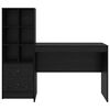 vidaXL Scrivania con cassetto 2 pcs Rovere Nero