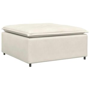 vidaXL Modulo Poggiapiedi Divano Modulare Crema 100x100x48 cm