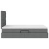 vidaXL Letto con contenitore e materasso Grigio scuro 120 x 190 cm