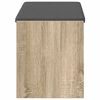 vidaXL Panca per ingresso con cuscino Rovere Sonoma 83 x 38 x 45 cm
