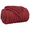 vidaXL Coperte da Pile 6 pcs Rosso Bordeaux 150 x 130 cm Panno