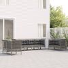 vidaXL Set Divani da Giardino 8 pz con Cuscini in Polyrattan Grigio