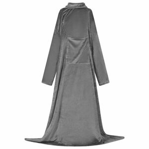 vidaXL Felpa coperta Grigio scuro F Flanella