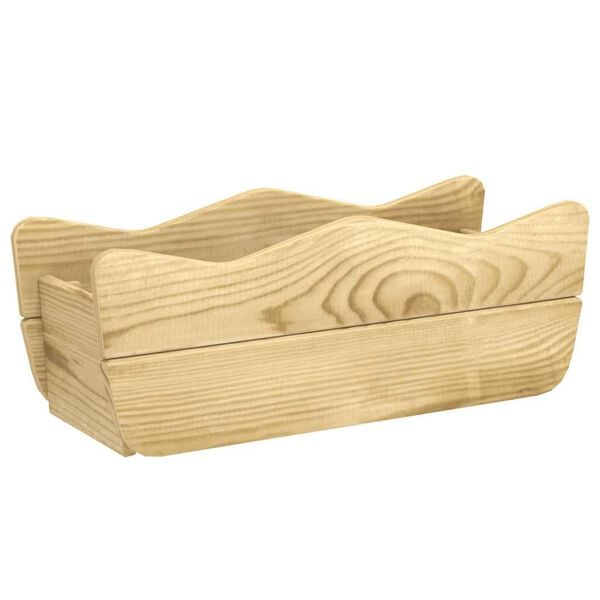 vidaXL Letto Rialzato da Giardino 50x18x18 cm Legno di Pino Impregnato