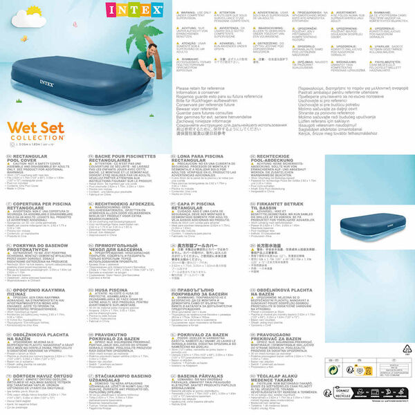 Intex Copertura per Piscina Rettangolare 58412NP