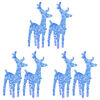 vidaXL Renne di Natale 6 pz Blu 240 LED in Acrilico