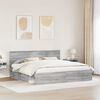 vidaXL Struttura del letto Grigio Sonoma 200 x 200 cm Pino massello