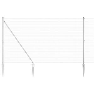 vidaXL Recinzione in rete saldata con punte 25 x 1,6 m (L x H)
