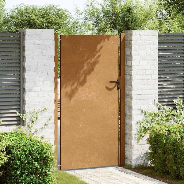 vidaXL Cancello da giardino 100x200 cm in acciaio Corten