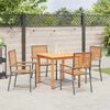 vidaXL Set da Pranzo per Giardino 5 pcs Grigio Poly Rattan