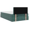 vidaXL Pouf Letto con Materasso e LED Verde Scuro 120x190cm in Velluto