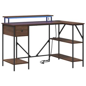 vidaXL Scrivania Rovere Marrone 120 x 79 x 86,5 cm Legno multistrato