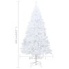 vidaXL Albero di Natale Preilluminato con Palline Bianco 240 cm PVC
