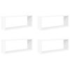 vidaXL Mensole Parete a Cubo 4pz Bianche 60x15x23 cm Legno Multistrato