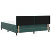 vidaXL Letto a Sorgente LED con led Verde Scuro 180 x 200 cm Velluto