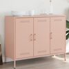 vidaXL Credenza Rosa 100,5x39x79 cm in Acciaio