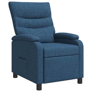 vidaXL Poltrona reclinabile Blu Tessuto